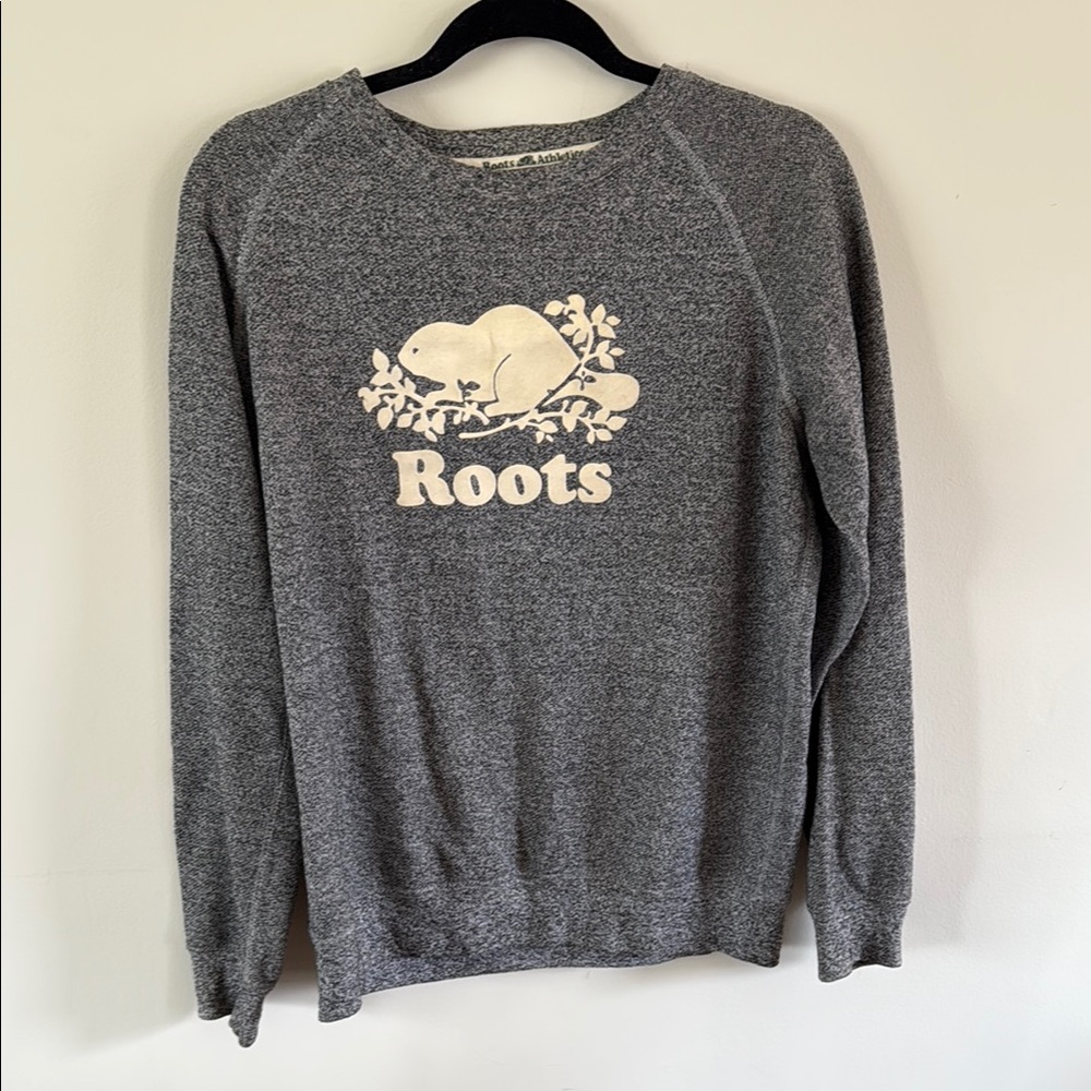Classic Roots salt and pepper crewneck